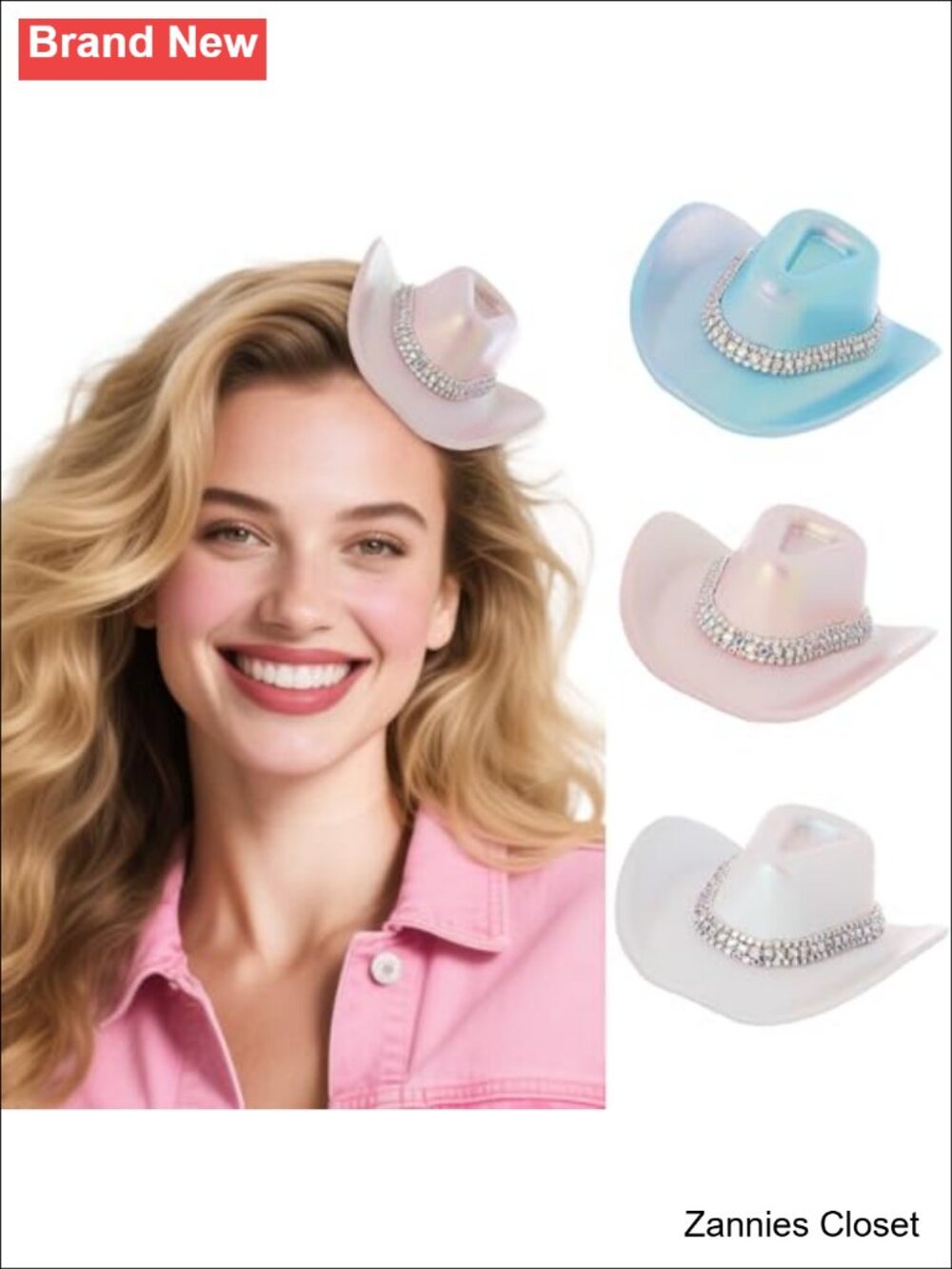🤠 Bohend Rhinestone Cowboy Mini Hat 3 Pack Western Costume Accessory